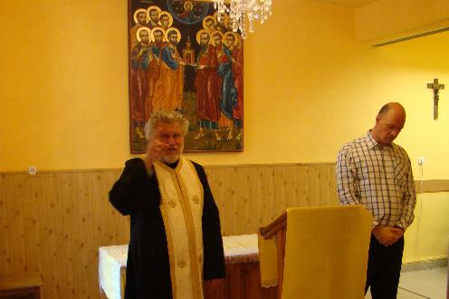 Lipták Pál görög katolikus börtönlelkész és Koós Ede református lelkész