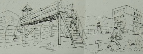 Rabmunkások az egyetem építésekor (korabeli diáklapból)